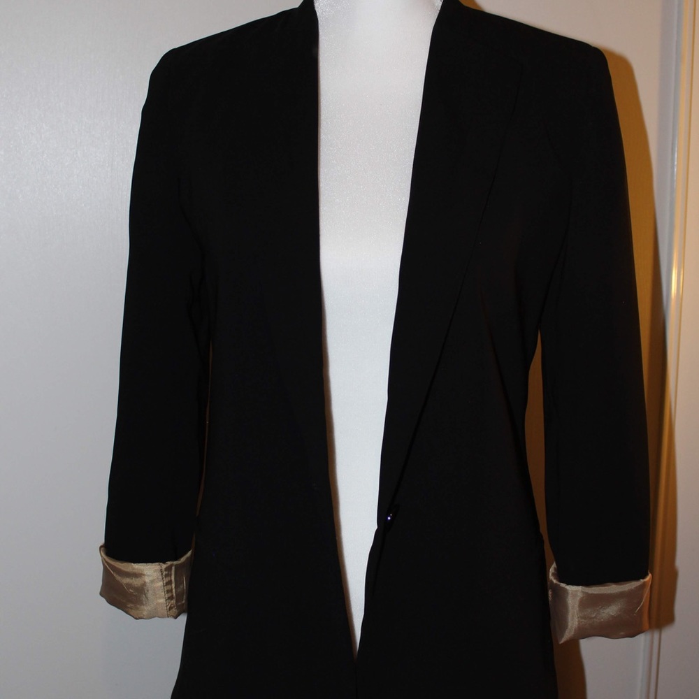 Black Longline Blazer